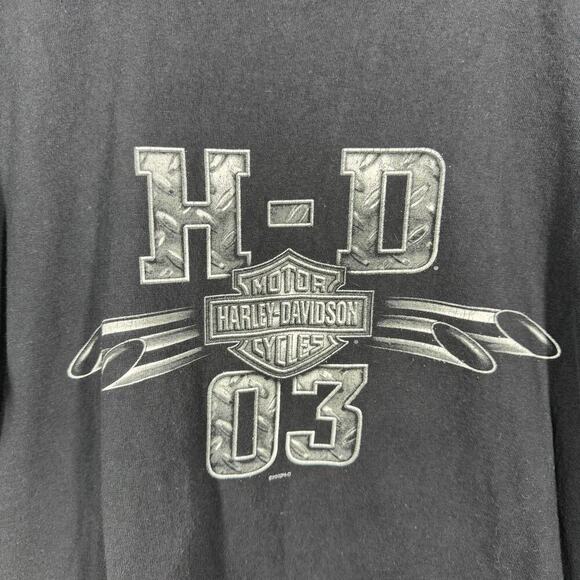 Harley Davidson T-Shirt Men L Orlando Florida Short Sleeve Black Graphic Vintage - Picture 5 of 5